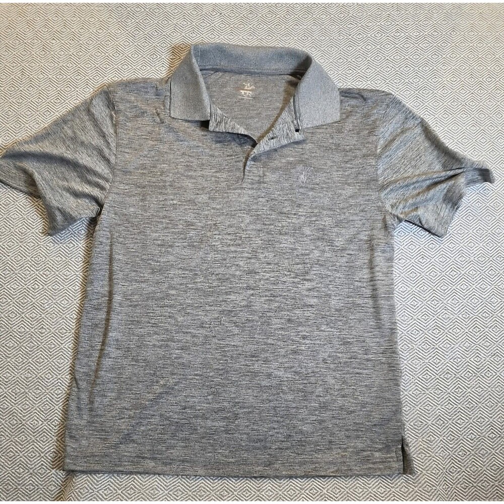 Beverly Hills Polo Club Men's Small Gray Heather Polo Shirt Short Sleeve...